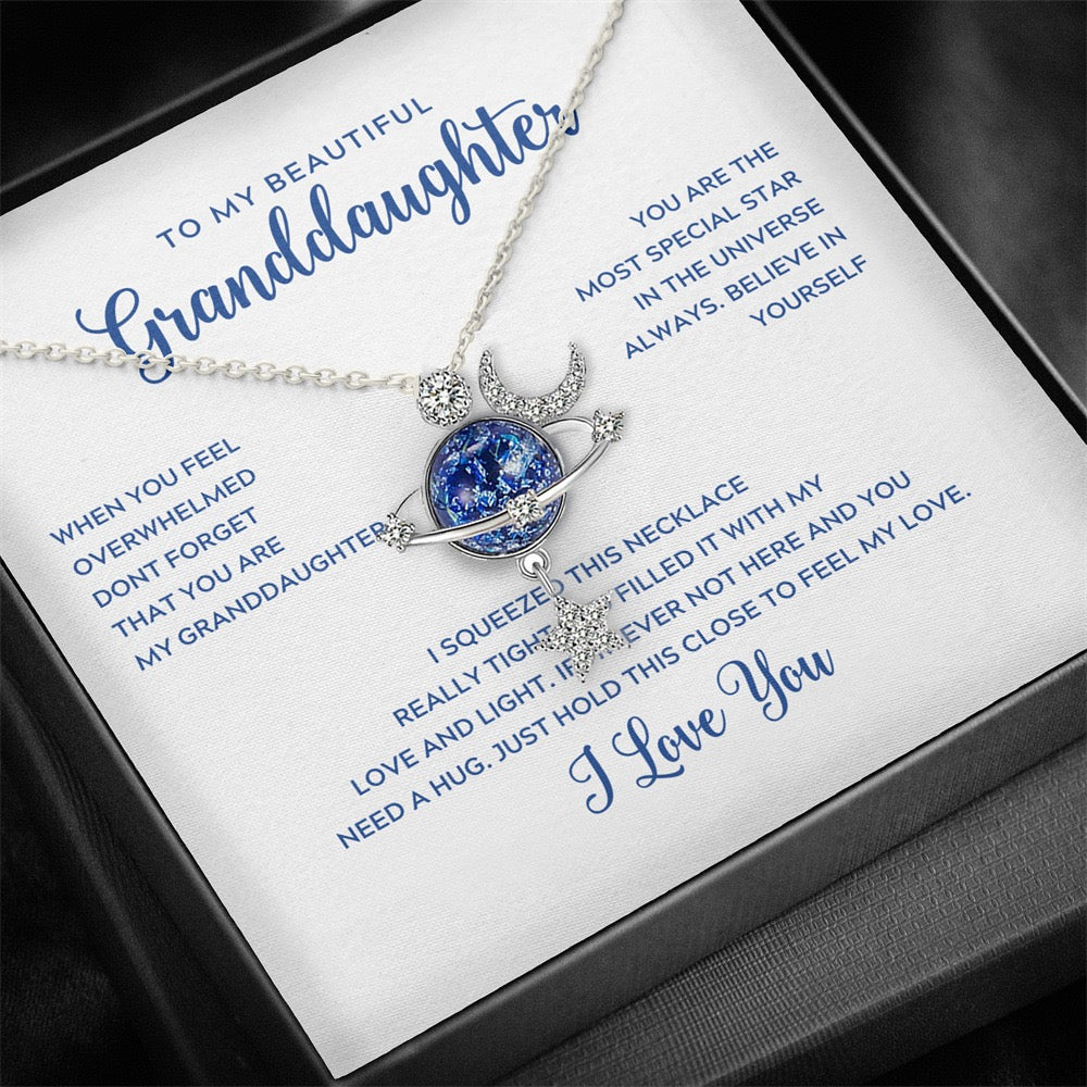 To My Daughter Necklace - You Are the Special Star Message Card Gift
