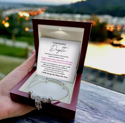 To My Daughter - Dreamcatcher Bracelet - Always There for You Message Card Gift