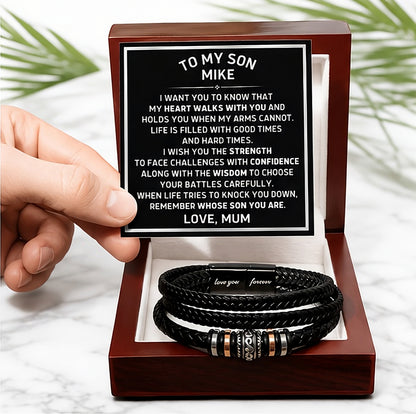 Remember Whose Son You Are - Bracelet Gift to Son from Mum