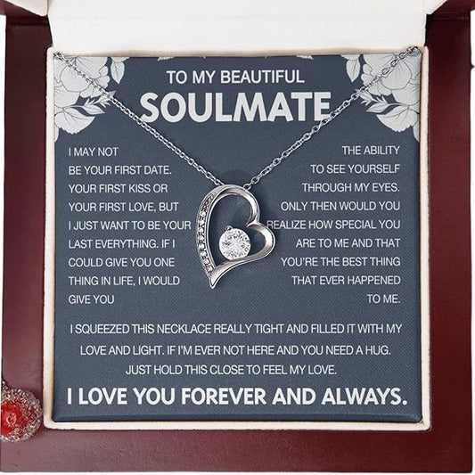 To My Wife - Love Heart Necklace - Love You Always Message Card Gift