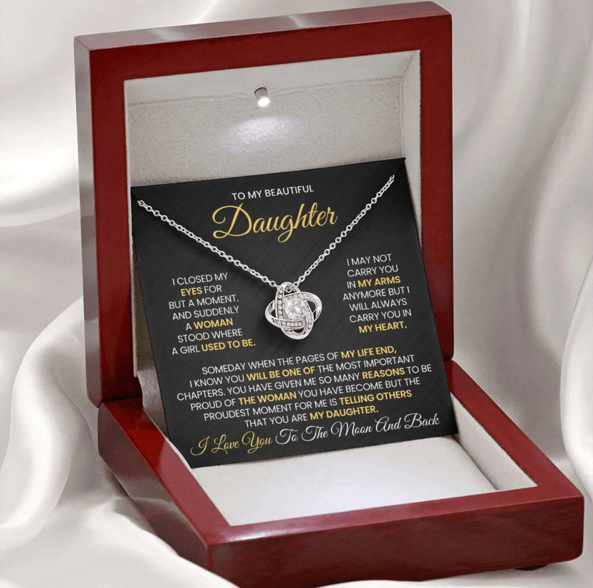 Always Carry You In My Heart  - Necklace Gift for Daughter