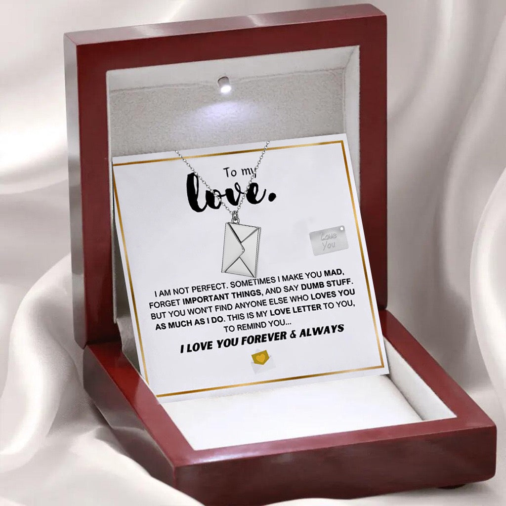 My Love Letter To You - Letter Pendant Necklace Gift for Wife from Husband