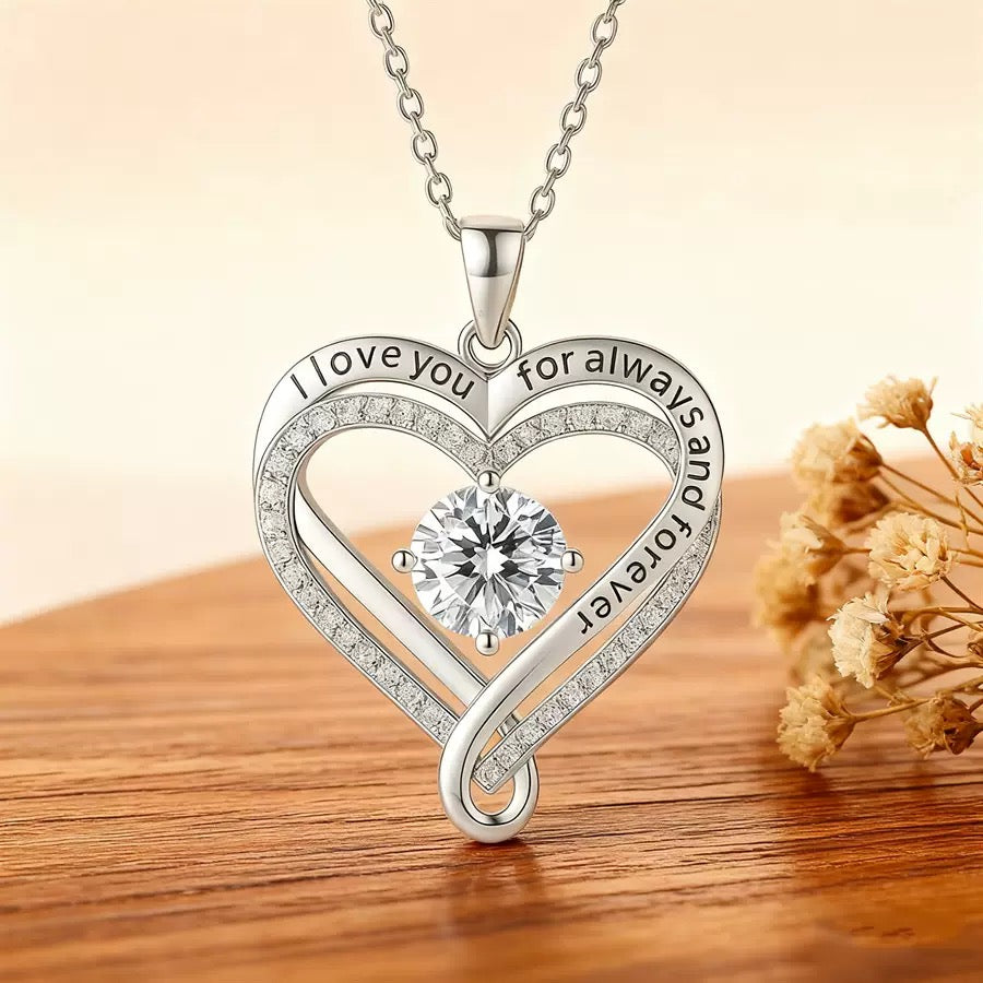 To My Daughter - Double Hearts Necklace - Believe In Yourself Gift