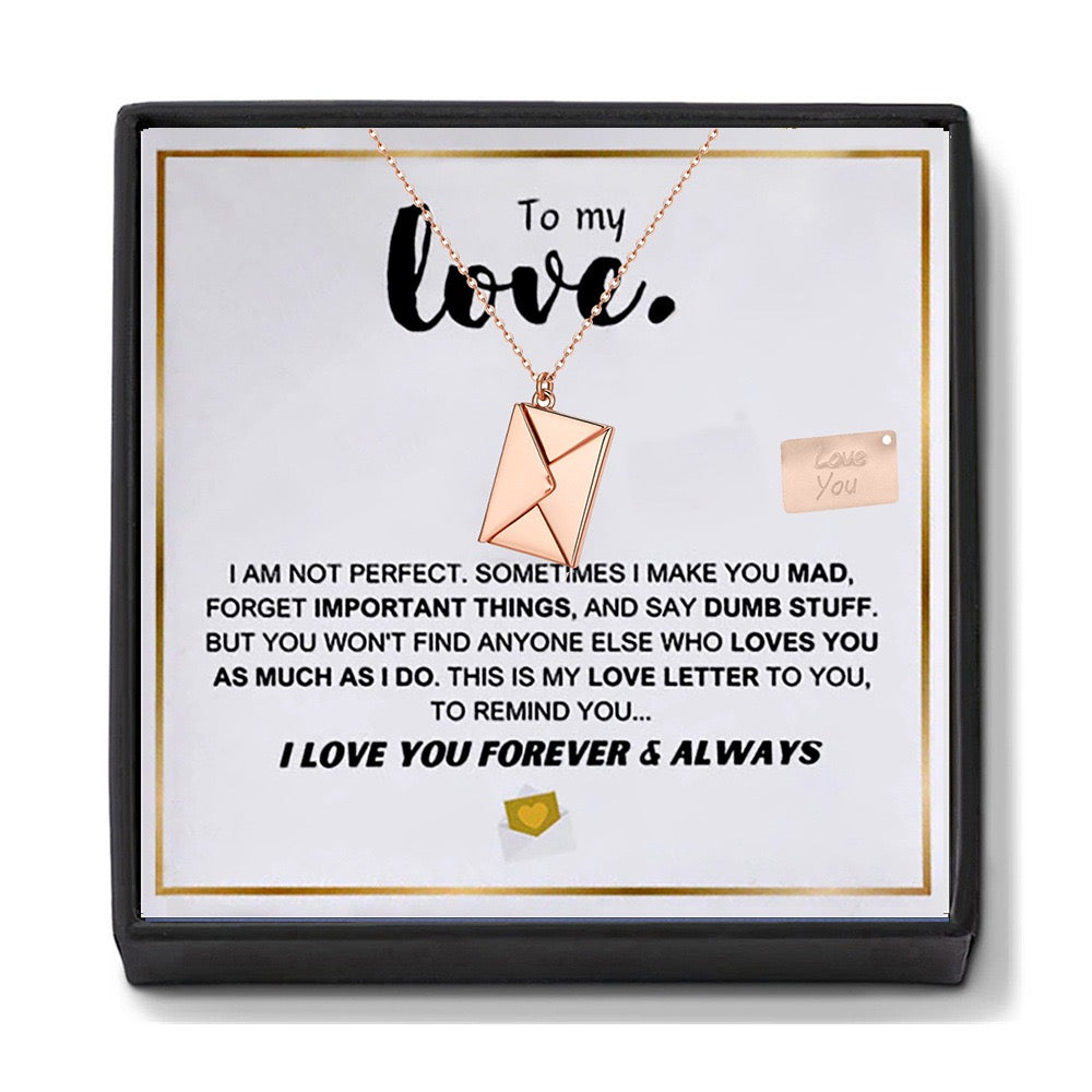 My Love Letter To You - Letter Pendant Necklace Gift for Wife from Husband