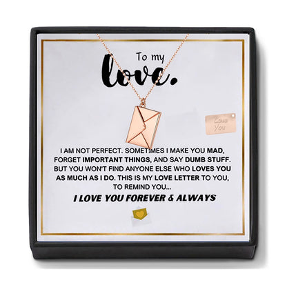 My Love Letter To You - Letter Pendant Necklace Gift for Wife from Husband