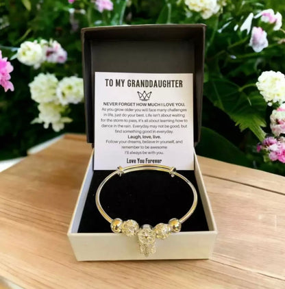 To My Granddaughter- Dreamcatcher Bracelet - Love You Forever Message Card Gift