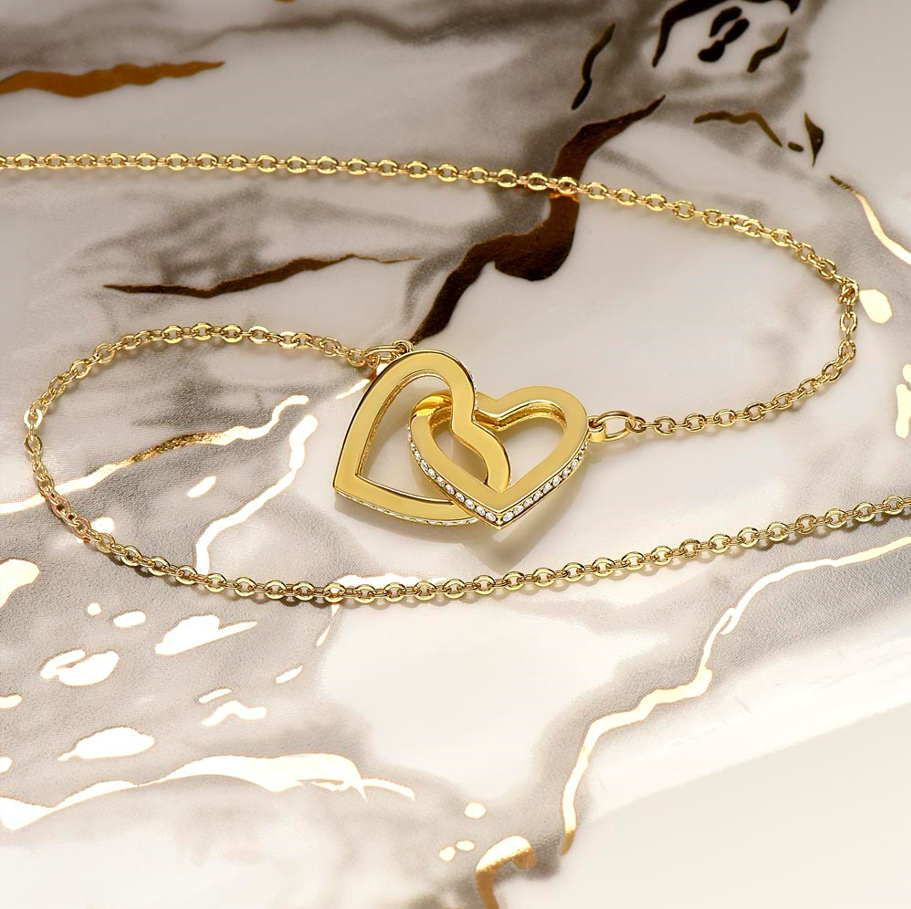 To My Wife - Linked Hearts Necklace - Your Last Everything Valentine's Day Gift