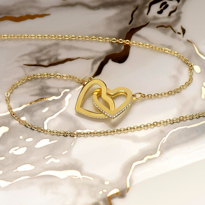 To My Wife - Linked Hearts Necklace - Your Last Everything Valentine's Day Gift