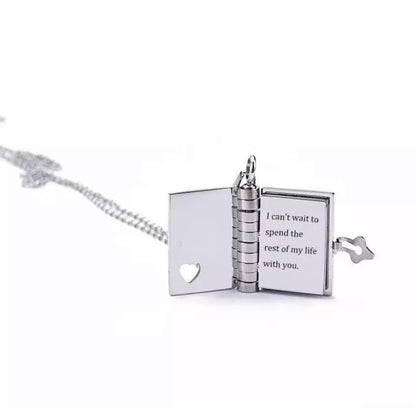 To My Daughter - Engraved Book Necklace - Love You Always Gift