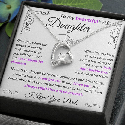 Always Right There In Your Heart - Necklace for Daughter from Dad