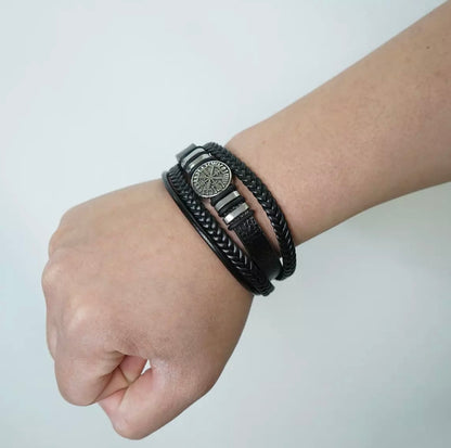 To Our Grandson - Layered Bracelet - Remember To Be Awesome Message Card Gift