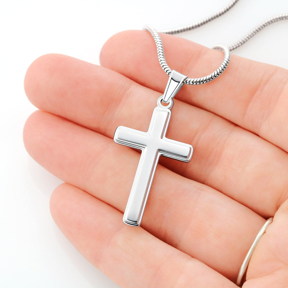 To My Man - Cross Necklace - Love You Forever Message Card Gift