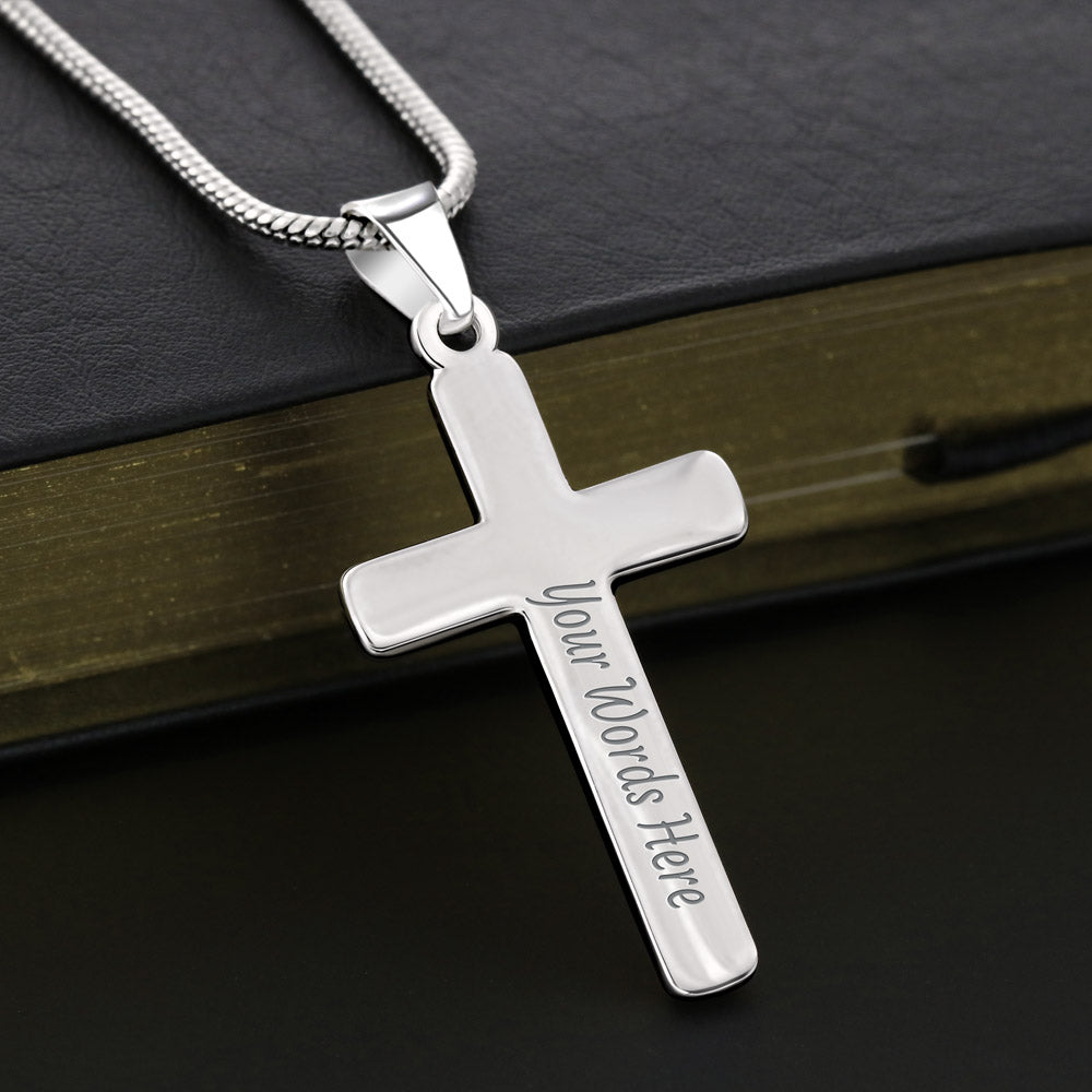 To My Son - Cross Necklace - Trust in God Message Card Gift