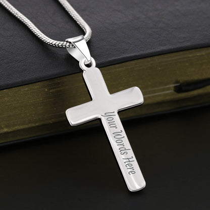 To My Son - Cross Necklace - Trust in God Message Card Gift