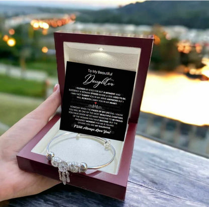 To My Daughter - Dreamcatcher Bracelet - You Are the Most Beautiful Chapter Message Card Gift