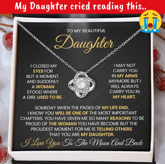 Always Carry You In My Heart  - Necklace Gift for Daughter