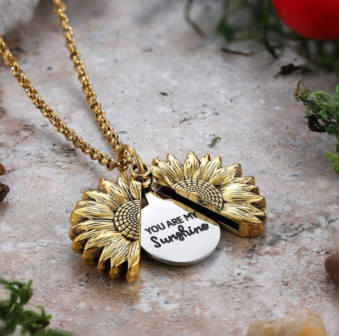 You Are My Sunshine - Sunflower Necklace Gift Box Set
