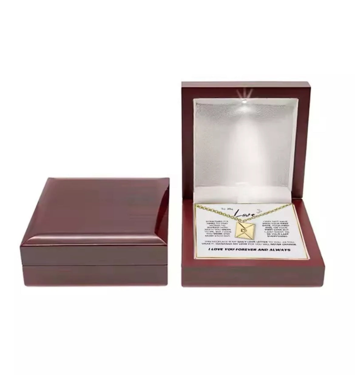 To My Wife - Love Letter Necklace - I Love You More Gift from Husband
