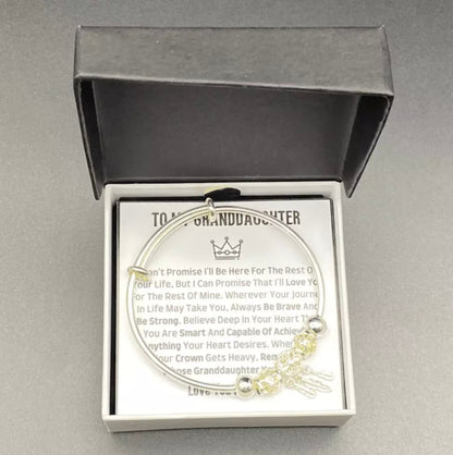 To My Granddaughter- Dreamcatcher Bracelet - Love You Forever Message Card Gift
