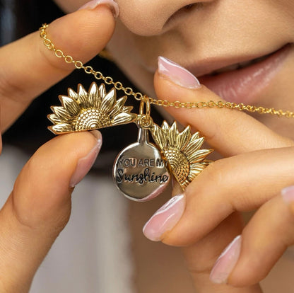 You Are My Sunshine - Sunflower Necklace Gift Box Set
