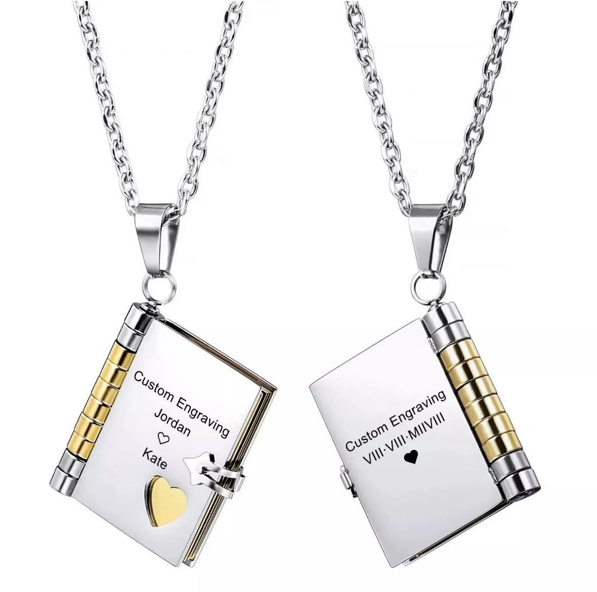 To My Daughter - Engraved Book Necklace - Love You Always Gift