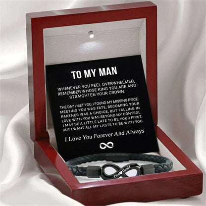 To My Man - Forever Bracelet - All My Lasts with You Message Card Gift