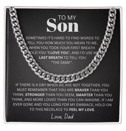 To My Son - Cuban Link Necklace - You Are More Loved Than You Know Gift