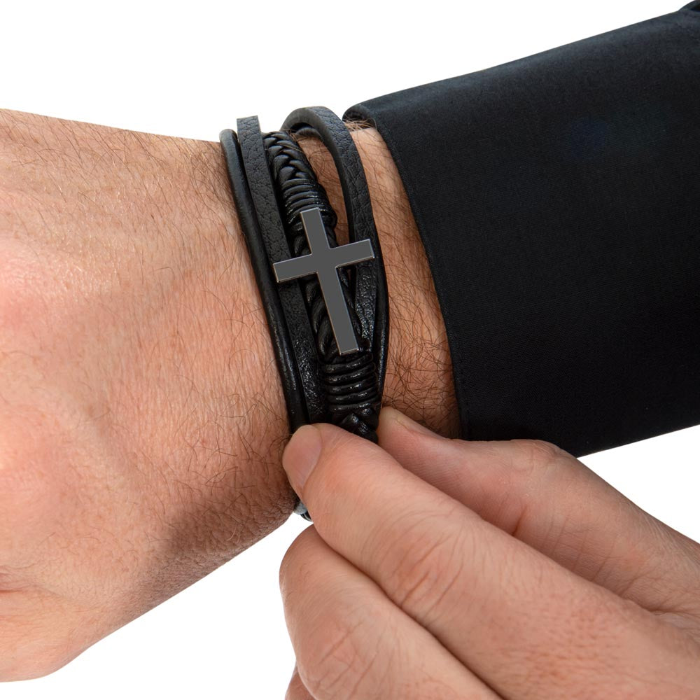 Believe In Yourself - Cross Bracelet Gift for Son
