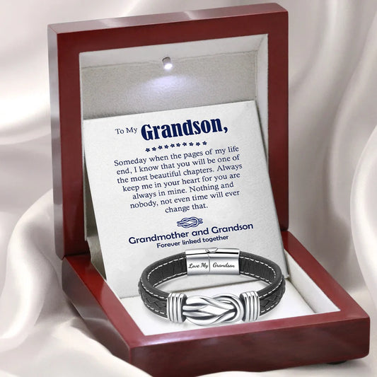 You Are Always In My Heart - Forever Linked Bracelet Gift for Grandson