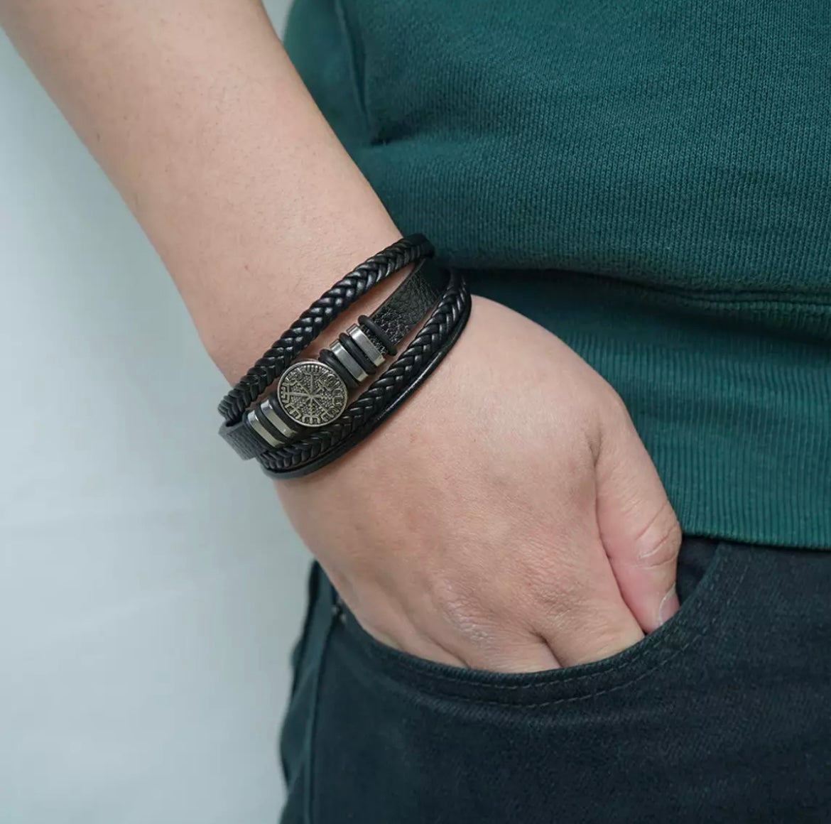 To Our Grandson - Layered Bracelet - Remember To Be Awesome Message Card Gift