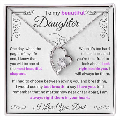 Always Right There In Your Heart - Necklace for Daughter from Dad