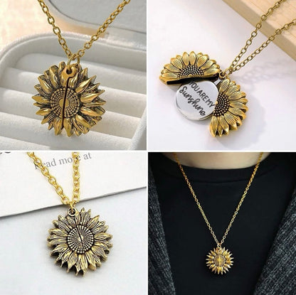 You Are My Sunshine - Sunflower Necklace Gift Box Set