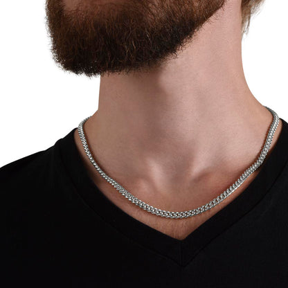 I Love You With All My Heart - Cuban Link Necklace Gift for Son from Mom