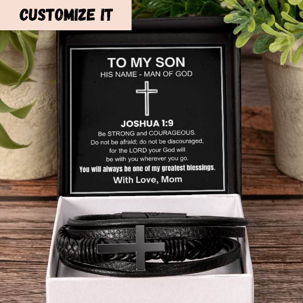 One Of My Greatest Blessings - Cross Bracelet Gift for Son