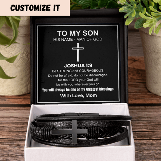 One Of My Greatest Blessings - Cross Bracelet Gift for Son