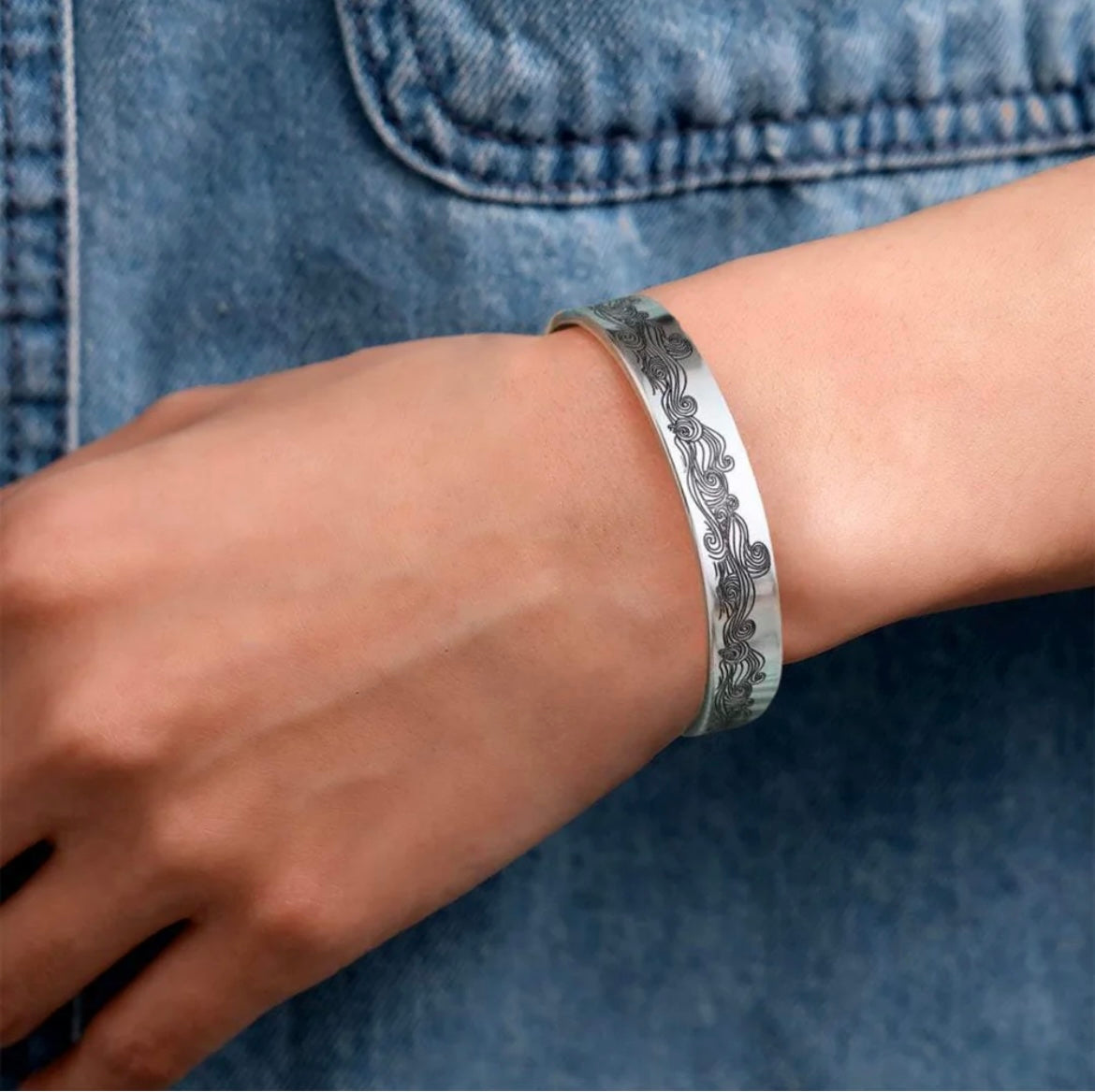 Proud Of You - Engraved Cuff Bracelet Gift for Daughter from Dad