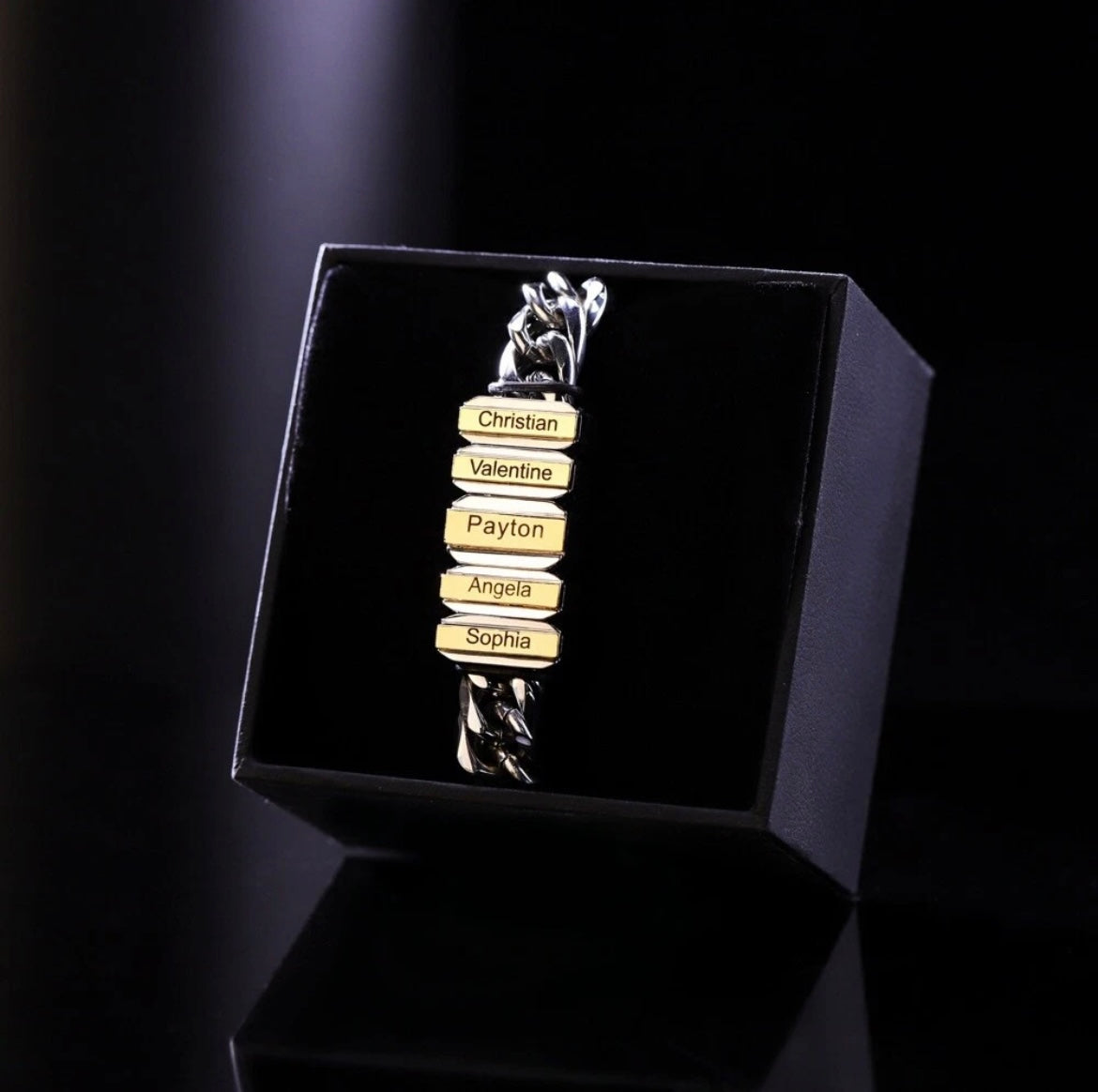 To Dad - Family Name Bracelet - Custom Engraving Gift