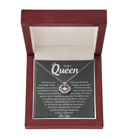 To My Queen - Crown Necklace - Love You Forever Message Card Gift