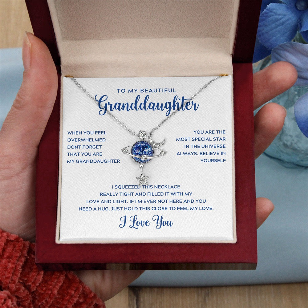 To My Daughter Necklace - You Are the Special Star Message Card Gift