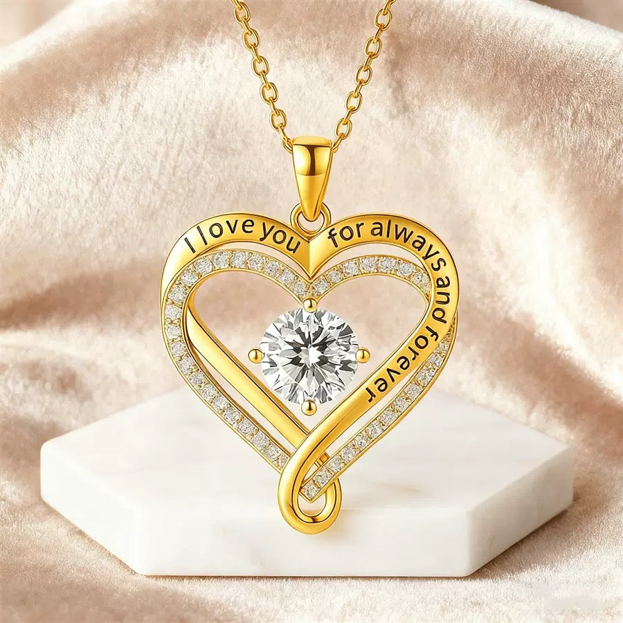 To My Daughter - Double Hearts Necklace - Believe In Yourself Gift