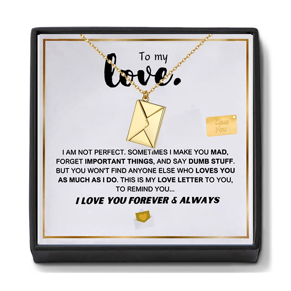 My Love Letter To You - Letter Pendant Necklace Gift for Wife from Husband