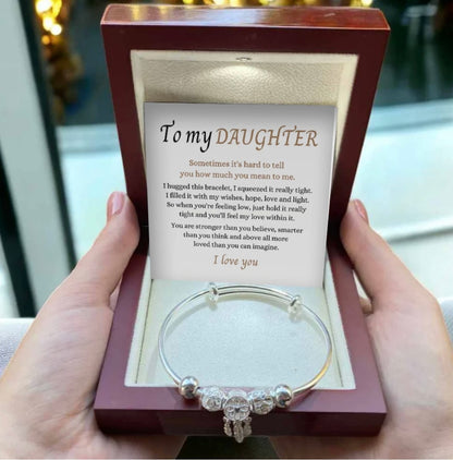 To My Daughter - Dreamcatcher Bracelet - Feel My Love Message Card Gift