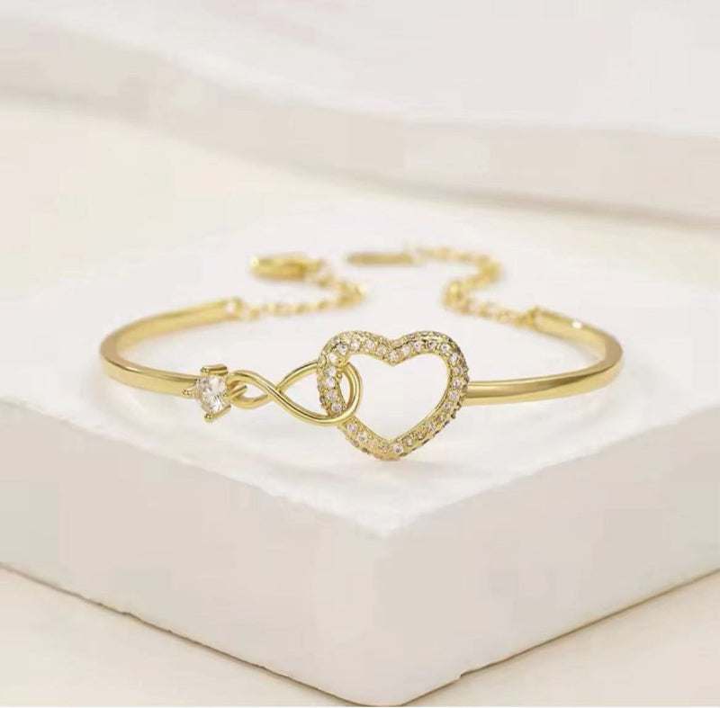 Infinity Heart Bracelet in elegant packaging with heartfelt message card for granddaughter gift