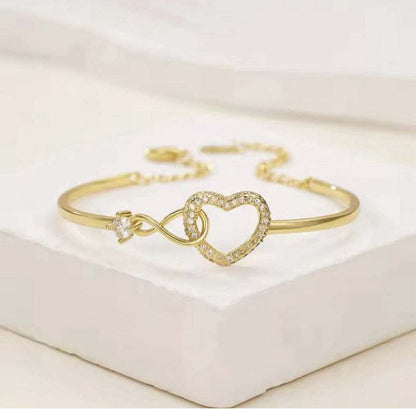 Infinity Heart Bracelet in elegant packaging with heartfelt message card for granddaughter gift