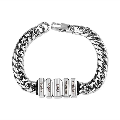 To Dad - Family Name Bracelet - Custom Engraving Gift