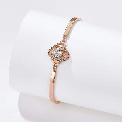 To My Daughter from Mom - Love Knot Bracelet - Forever Linked Together Message Card Gift