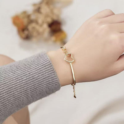 To My Granddaughter - Infinity Heart Bracelet - Linked Together Gift