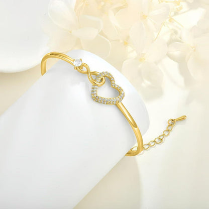 To My Granddaughter - Infinity Heart Bracelet - Linked Together Gift