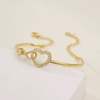 To My Bonus Daughter - Infinity Heart Bracelet Gift - We Are Family Forever