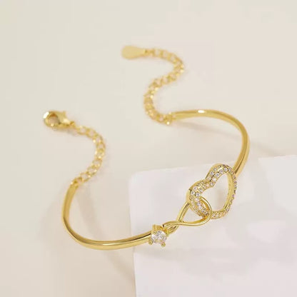To My Bonus Daughter - Infinity Heart Bracelet Gift - We Are Family Forever